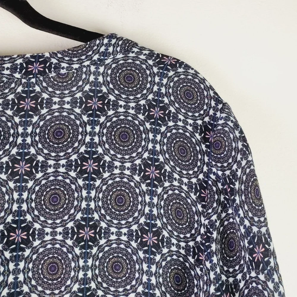 Pure Collection Circular Geometric Viscose Lagenlook Dress Sz 12 - Picture 9 of 10